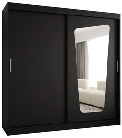 Šatníková skriňa 200 cm Mokka (čierna). Akcia -50%. Vlastná spoľahlivá doprava až k Vám domov. 1126037