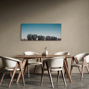 Obraz - Odchod slonov (120x50 cm)