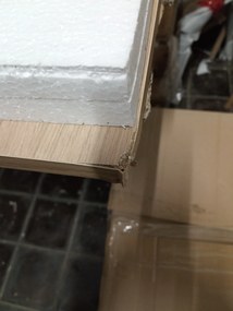 AKCIA Jedálenský stôl MADO čierny s doskou v dekore dub artisan 120x80cm II. akosť