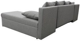Univerzálna rozkladacia rohová sedacia súprava s úložným priestorom vo tvare U ALMEIDA sivá