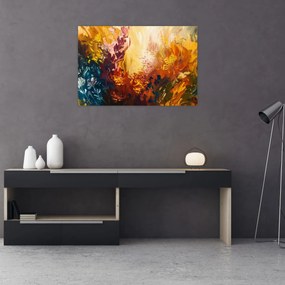Obraz - Abstraktná maľba kvetov (90x60 cm)