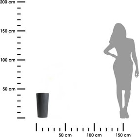 PLASTOVÝ KVETINÁČ URBANIKA ECO 46,5X25,5 CM ANTRACITOVÁ