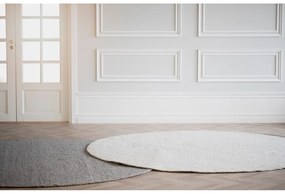 Sivý vlnený okrúhly koberec ø 250 cm Auckland - Rowico