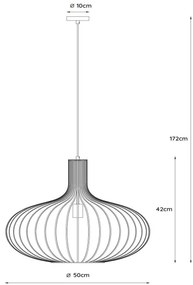 Lucide 78374/50/33 - Luster na lanku MANUELA 1xE27/60W/230V pr. 50 cm zelená