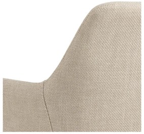 Béžové čalúnené jedálenské kreslá v súprave s podrúčkami 2 ks Lizzy – Actona