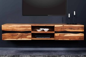 Dizajnový závesný TV stolík Argentinas 160 cm Sheesham