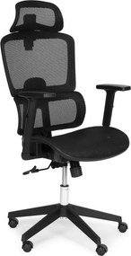 Kancelárska otočná stolička s ergonomickým nastavením výšky, čierna