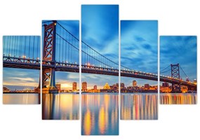 Obraz - Most Benjamina Franklina, Filadelfia (150x105 cm)