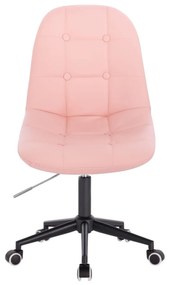 LuxuryForm Stolička SAMSON na čierne podstave s kolieskami - ružová