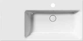 GSI GSI, NUBES keramické umývadlo 100x50cm, s odkladacou plochou vľavo, biela ExtraGlaze, 9628111