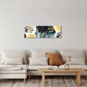 Obraz - Mnohouholník (s hodinami) (90x30 cm)