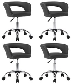 Jedálenské stoličky 4 ks sivé umelá koža 3059877