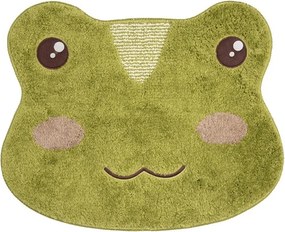Zelená kúpeľňová predložka hlava žabky Frog - 60*48*1 cm
