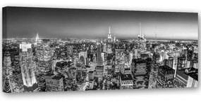Obraz na plátně, Panorama New York - 120x40 cm