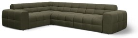 Zelená rohová pohovka (ľavý roh/do L) Kendal – Micadoni