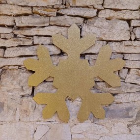 DECOLED Snehová vločka I, priemer 80 cm, zlatá