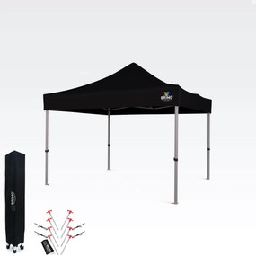 BRIMO Záhradný Altánok Skladací 3x3m | Prémiová UV/PVC Ochrana | Pevná Konštrukcia BRIMO | Rýchle Skladanie Bez Náradia - bez stien - Čierna 35