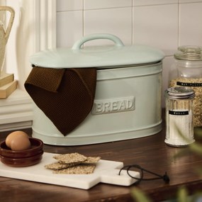 Ib Laursen Keramický chlebník Oval Light Blue