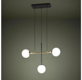 Eglo 390177 - Luster na lanku PAZ 3xE14/40W/230V zlatá/čierna