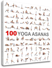 Motivačný obraz na stenu 100 Yoga asanas | rôzne rozmery