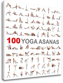 Motivačný obraz na stenu 100 Yoga asanas