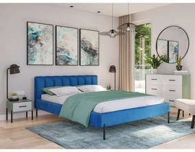 Čalúnená posteľ MILAN rozmer 160x200 cm Modrá