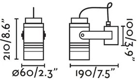 FARO 70260 - Vonkajšie nástenné svietidlo LIT 1xGU10/8W/230V IP54