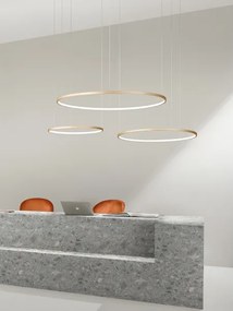 Ondaluce - LED stmievateľný luster na lane SOEL LED/28W/230V priemer 60 cm zlatý