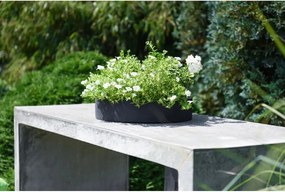 Miska na dekorácie CIRCULO, sklolaminát, Ø 40 cm, antracit