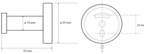 Sapho Sapho, X-ROUND BLACK háčik, čierna, XR203B