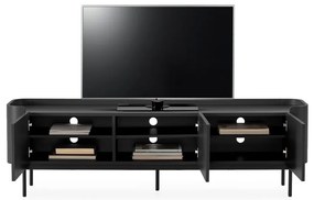 Čierny TV stolík 180x55x40 cm Willa – MOME