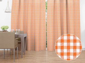 Biante Dekoračný záves Rebeka RE-006 Oranžovo-biela kocka malá 130x180 cm