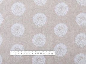Biante Dekoračný obdĺžnikový obrus Leona LN-133 Biele klbká na režnom 50x100 cm