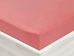 Jersey napínacie prestieradlo JR-001 Koralové 200 x 200 - výška 20 cm