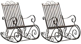 Kovové hojdacie kreslo Smile (SET 2 ks) - Bronzová