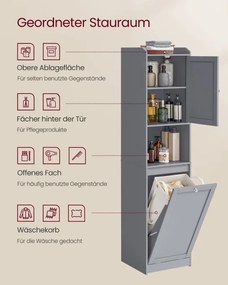 Kúpeľňová skrinka s košom na bielizeň BBC761G02