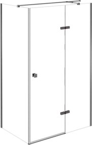 Besco Obdĺžnikový sprchový kút PIXA GUN METAL R 100x80 (100x90, 120x80, 120x90), výška 195 cm - bez vaničky BESCO-Rozmery: 100x80, BESCO-Orientácia: …
