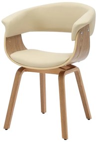Stolička ORGANIC béžová s dubovým rámom