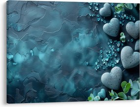 Obraz - Kamene tvaru srdca (70x50 cm)
