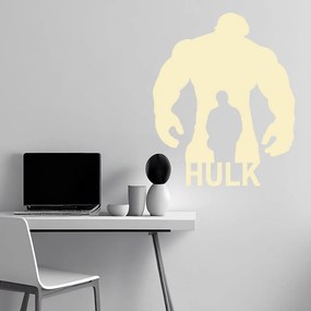 Veselá Stena Samolepka Hulk silueta Farba: béžová, Veľkosť: 40 x 48 cm
