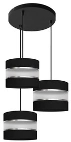 Luster na lanku HELEN 3xE27/15W/230V čierna