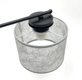 Luster na reťazi ROSA 5xE27/60W/230V čierna/šedá