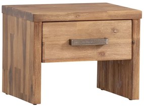 furniture-nabytek.cz - Masívny nočný stolík Albury z kartáčovanej akácie, lakovaný – prírodná farba