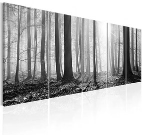 Obraz - Monochrome Forest Veľkosť: 200x80, Verzia: Na talianskom plátne