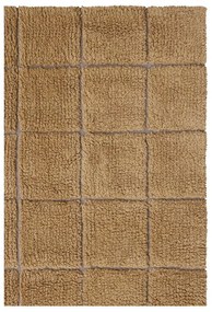 Okrovožltý ručne tkaný vlnený behúň 80x230 cm Mosaic Ochre – Lorena Canals