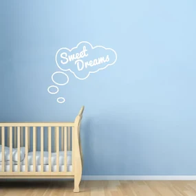 Sablio Samolepka na stenu: nápis Sweet dreams - 90x80 cm