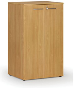 Kancelárska skriňa s dverami PRIMO WOOD, 3 police, 800 x 640 x 1335 mm, buk