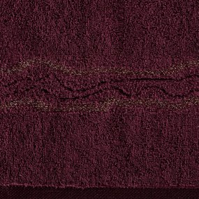 BAVLNENÝ UTERÁK KARIN SADA 6KS 50X90 CM BORDOVÁ