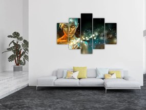 Obraz zlatej víly (150x105 cm)