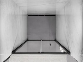 Mexen Exo, skladacie sprchové dvere, 110 cm, transparentné sklo, čierna, 816-110-000-70-00